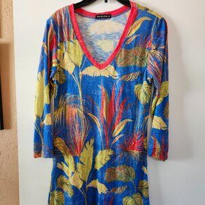 David Kline women's 3/4 sleeve crinkle summer dress